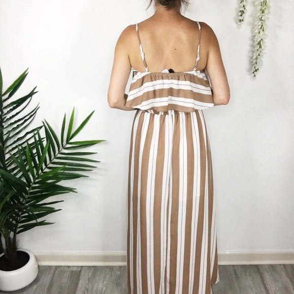 NWT AFTER MARKET maxi dress ruffled striped 0028 - Picture 4 of 8